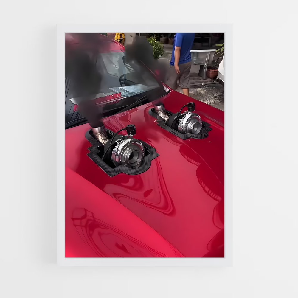 Poster Turbo Vision – affiche Mitsubishi (vue 3)